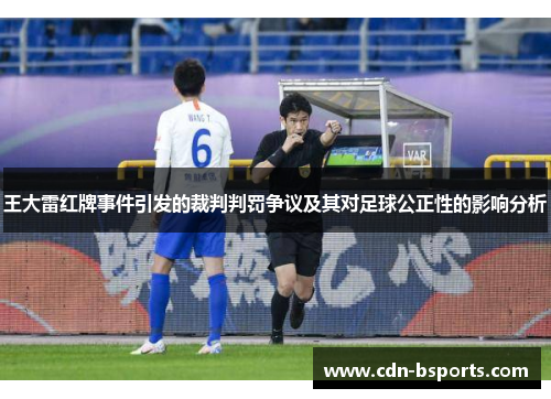 王大雷红牌事件引发的裁判判罚争议及其对足球公正性的影响分析