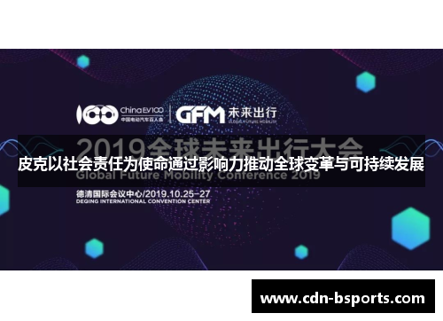 皮克以社会责任为使命通过影响力推动全球变革与可持续发展