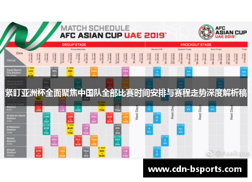 紧盯亚洲杯全面聚焦中国队全部比赛时间安排与赛程走势深度解析稿